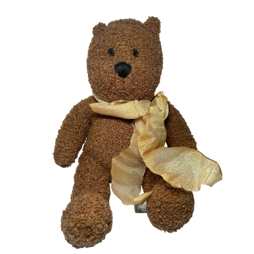 Vintage Baby Gap Teddy Bear Plush Brown Curly Brannan 14" Stuffed Animal Toy‎